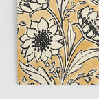 Sunflowers - black and ochre on cream Poster Gallery Image 3