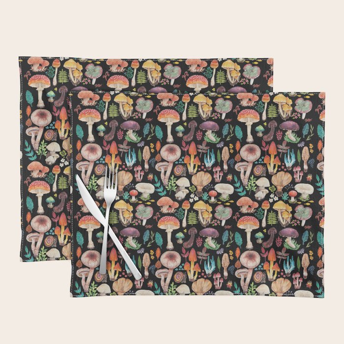 Mushroom heart Placemat Gallery Image 1