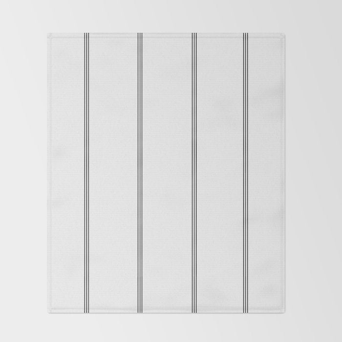 Minimal Black White Stripe Glam #2 #lines #decor #art #society6 Throw Blanket Gallery Image 2