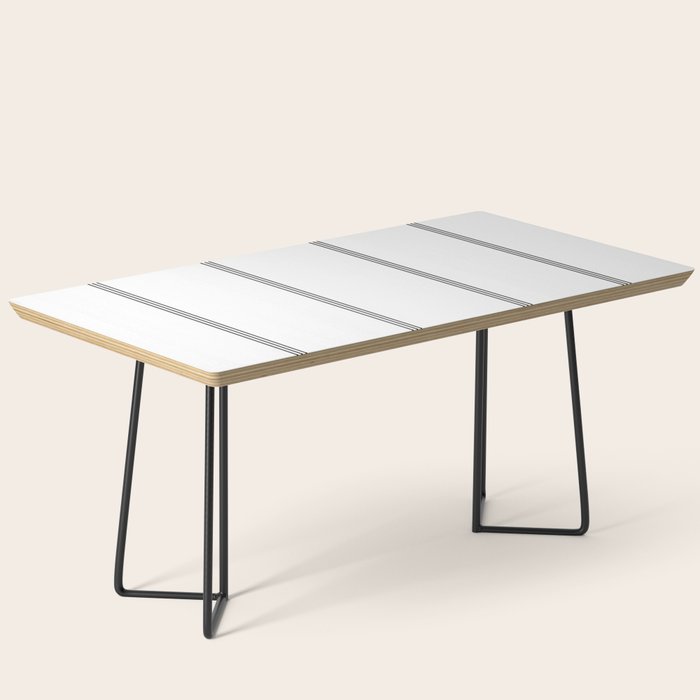 Minimal Black White Stripe Glam #2 #lines #decor #art #society6 Coffee Table Gallery Image 1
