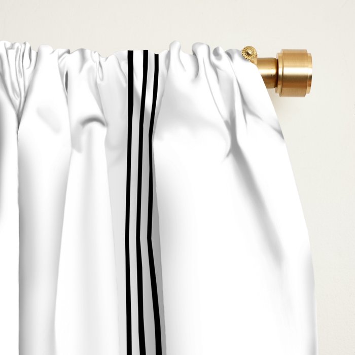 Minimal Black White Stripe Glam #2 #lines #decor #art #society6 Window Curtain Gallery Image 2