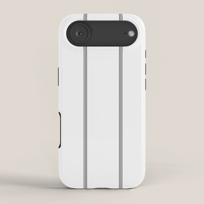 Minimal Black White Stripe Glam #2 #lines #decor #art #society6 iPhone Case Gallery Image 2