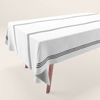 Minimal Black White Stripe Glam #2 #lines #decor #art #society6 Tablecloth Gallery Image 1