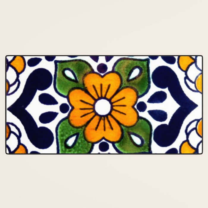 talavera mexican tile Desk Mat Gallery Image 3