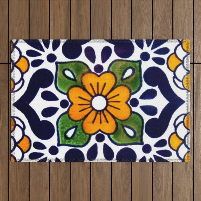 talavera mexican tile Outdoor Rug Gallery Image 1