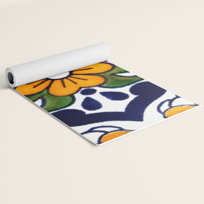 talavera mexican tile Yoga Mat Gallery Image 2
