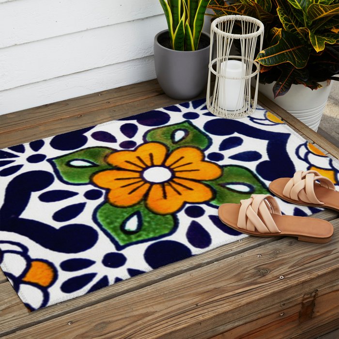 talavera mexican tile Outdoor Rug Gallery Image 2