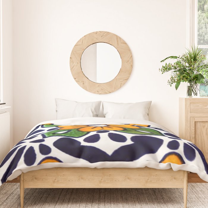 talavera mexican tile Duvet Cover Gallery Image 3