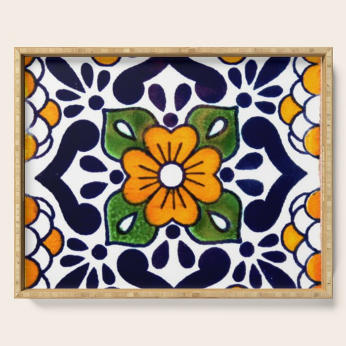 talavera mexican tile Serving Tray Gallery Image 1