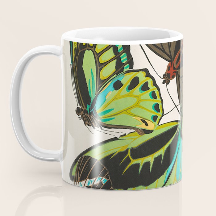 Vintage Butterfly Illustration EA Seguy Papillon Coffee Mug Gallery Image 3
