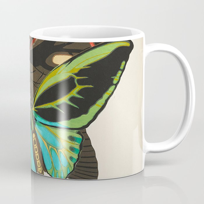 Vintage Butterfly Illustration EA Seguy Papillon Coffee Mug Gallery Image 1