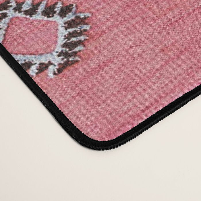 Lovely Pink Oriental Traditional Moroccan Handmade Printable Style  Desk Mat Gallery Image 4