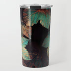 Copper And Teal Leaves Travel Mug Gallery Image 1