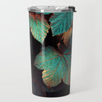 Copper And Teal Leaves Travel Mug Gallery Image 2