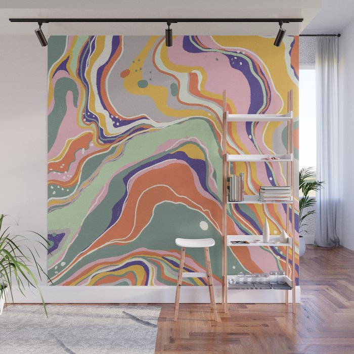 Retro marble #1 Wall Mural Gallery Image 1
