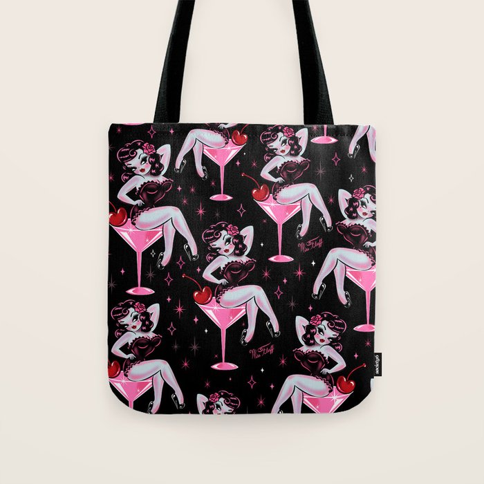 Cherry Martini Girl Tote Bag Gallery Image 1