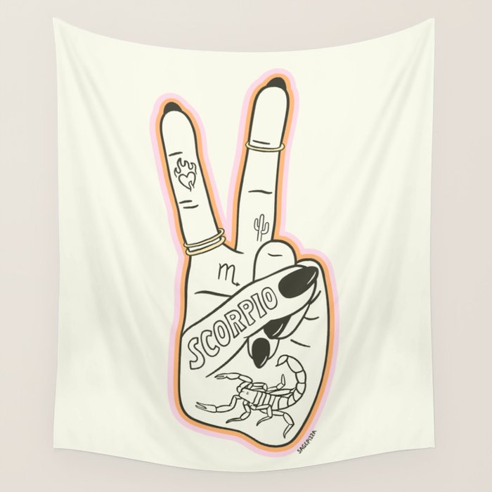 SCORPIO HAND Wall Tapestry Gallery Image 4