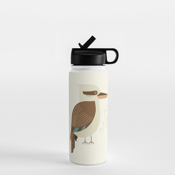 Laughing Kookaburra, Bird of Australia Water Bottle Gallery Image 1