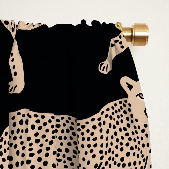 Walking Cheetahs 9 Window Curtain Gallery Image 2