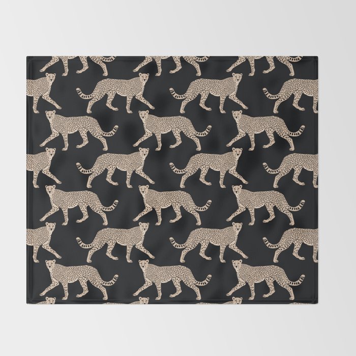 Walking Cheetahs 9 Throw Blanket Gallery Image 2