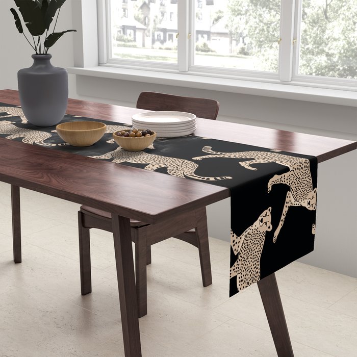 Walking Cheetahs 9 Table Runner Gallery Image 2