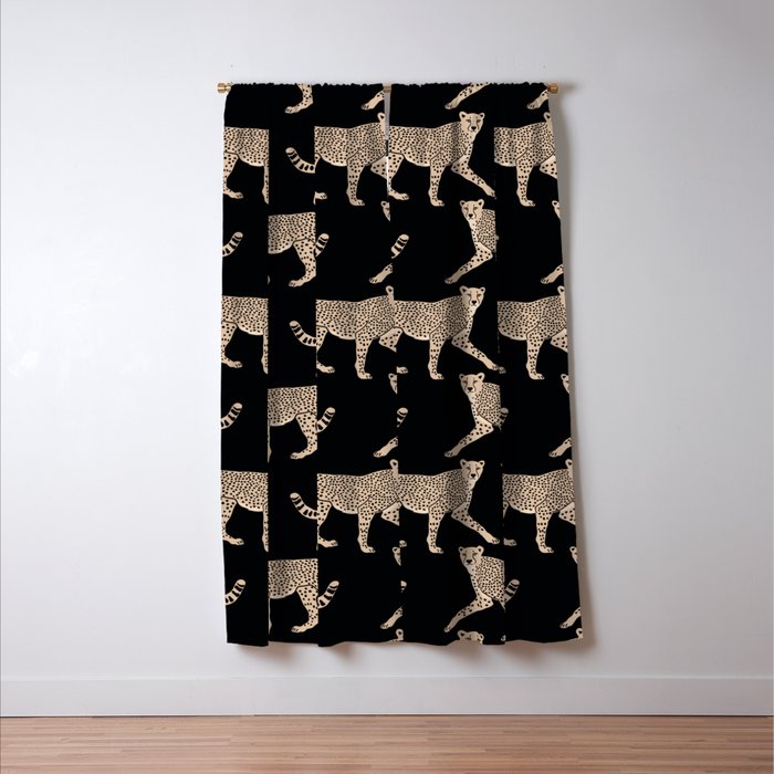 Walking Cheetahs 9 Window Curtain Gallery Image 3
