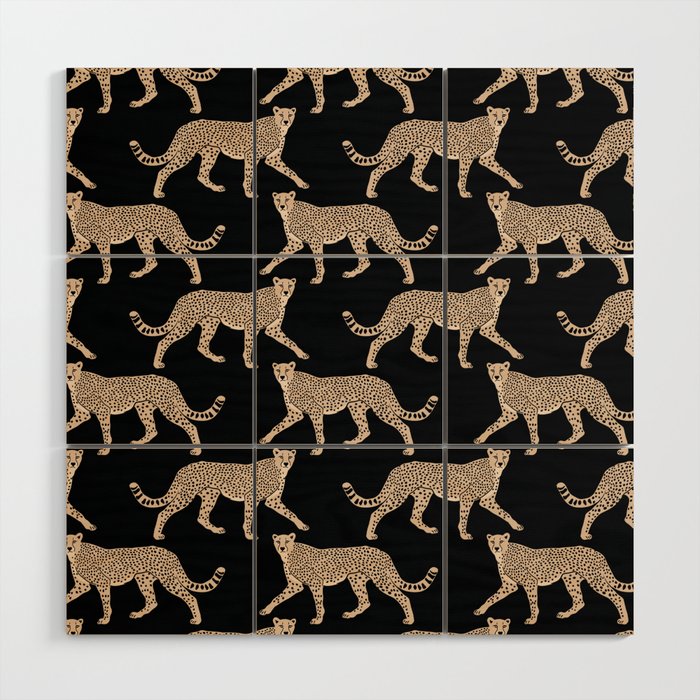 Walking Cheetahs 9 Wood Wall Art Gallery Image 1