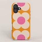 Retro Blossom - orange pink iPhone Case Gallery Image 1