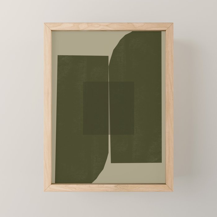 Green Paper Cut No2. Mini Art Print Gallery Image 1