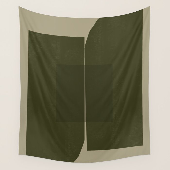 Green Paper Cut No2. Wall Tapestry Gallery Image 1