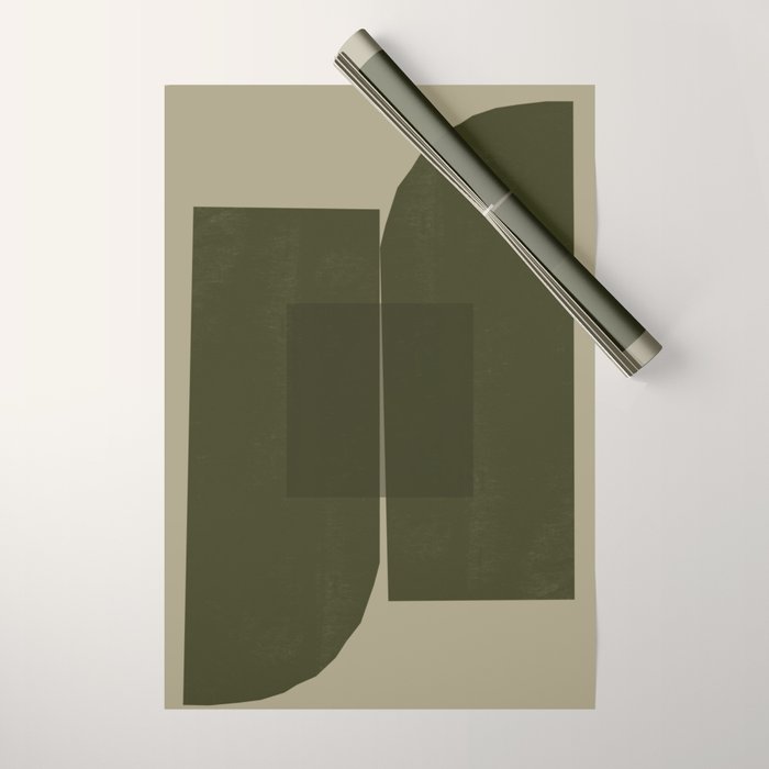 Green Paper Cut No2. Wrapping Paper Gallery Image 1