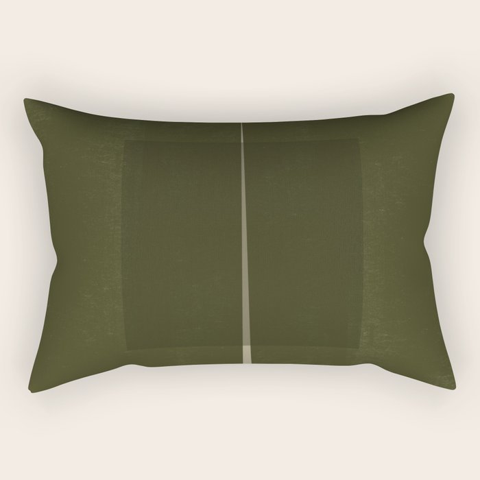 Green Paper Cut No2. Rectangular Pillow Gallery Image 2