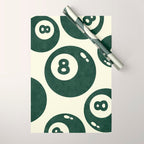 The 8 Ball Clubhouse Old Money Green Wrapping Paper Gallery Image 1