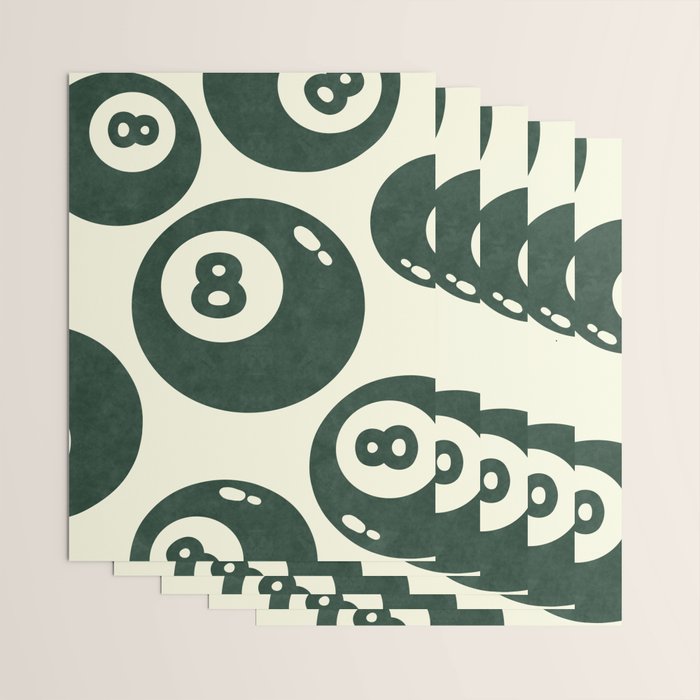 The 8 Ball Clubhouse Old Money Green Wrapping Paper Gallery Image 3