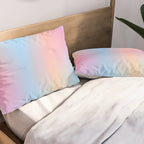 Iridescent Series 01, Pastel Gradient Holograph Energy, Aura Spiritual Vibrant Minimal, Abstract Aesthetic Bohemian Pillow Sham Gallery Image 2