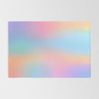 Iridescent Series 01, Pastel Gradient Holograph Energy, Aura Spiritual Vibrant Minimal, Abstract Aesthetic Bohemian Rug Gallery Image 2