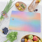 Iridescent Series 01, Pastel Gradient Holograph Energy, Aura Spiritual Vibrant Minimal, Abstract Aesthetic Bohemian Cutting Board Gallery Image 2