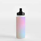 Iridescent Series 01, Pastel Gradient Holograph Energy, Aura Spiritual Vibrant Minimal, Abstract Aesthetic Bohemian Water Bottle Gallery Image 2