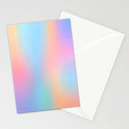 Iridescent Series 01, Pastel Gradient Holograph Energy, Aura Spiritual Vibrant Minimal, Abstract Aesthetic Bohemian Stationery Card Gallery Image 2