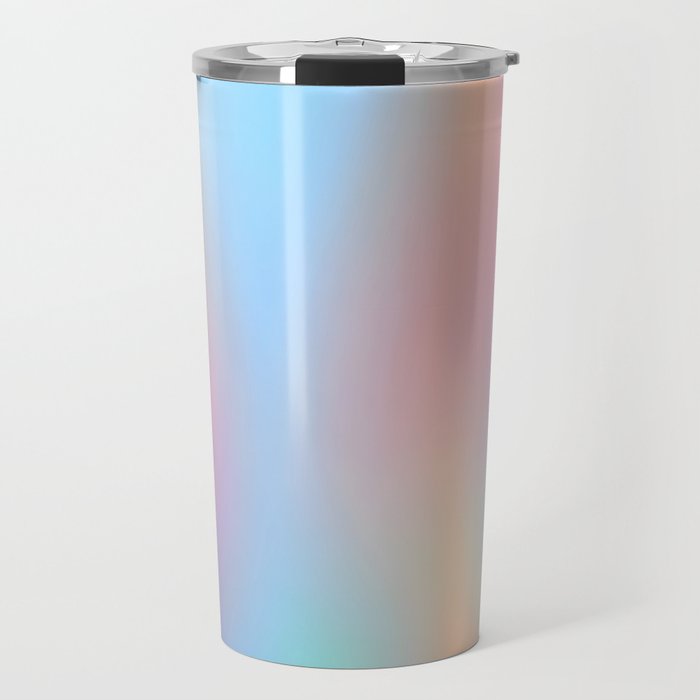 Iridescent Series 01, Pastel Gradient Holograph Energy, Aura Spiritual Vibrant Minimal, Abstract Aesthetic Bohemian Travel Mug Gallery Image 1