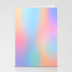 Iridescent Series 01, Pastel Gradient Holograph Energy, Aura Spiritual Vibrant Minimal, Abstract Aesthetic Bohemian Stationery Card Gallery Image 2
