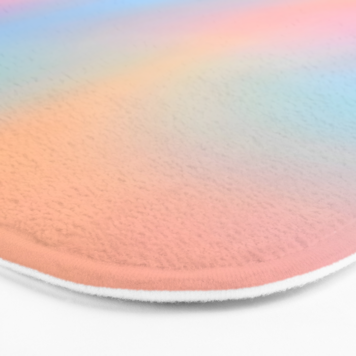 Iridescent Series 01, Pastel Gradient Holograph Energy, Aura Spiritual Vibrant Minimal, Abstract Aesthetic Bohemian Bath Mat Gallery Image 3