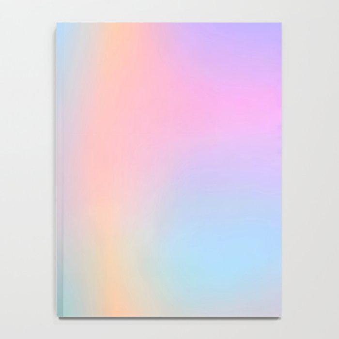 Iridescent Series 01, Pastel Gradient Holograph Energy, Aura Spiritual Vibrant Minimal, Abstract Aesthetic Bohemian Notebook Gallery Image 4