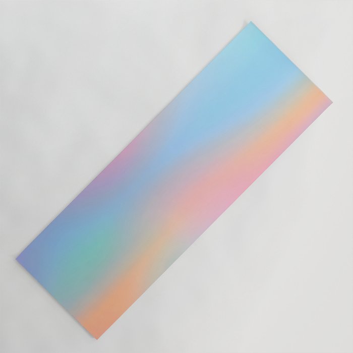 Iridescent Series 01, Pastel Gradient Holograph Energy, Aura Spiritual Vibrant Minimal, Abstract Aesthetic Bohemian Yoga Mat Gallery Image 1
