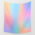 Iridescent Series 01, Pastel Gradient Holograph Energy, Aura Spiritual Vibrant Minimal, Abstract Aesthetic Bohemian Wall Tapestry Gallery Image 4
