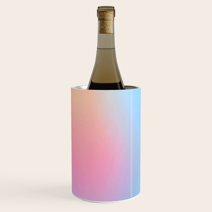 Iridescent Series 01, Pastel Gradient Holograph Energy, Aura Spiritual Vibrant Minimal, Abstract Aesthetic Bohemian Wine Chiller Gallery Image 2