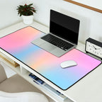Iridescent Series 01, Pastel Gradient Holograph Energy, Aura Spiritual Vibrant Minimal, Abstract Aesthetic Bohemian Desk Mat Gallery Image 2