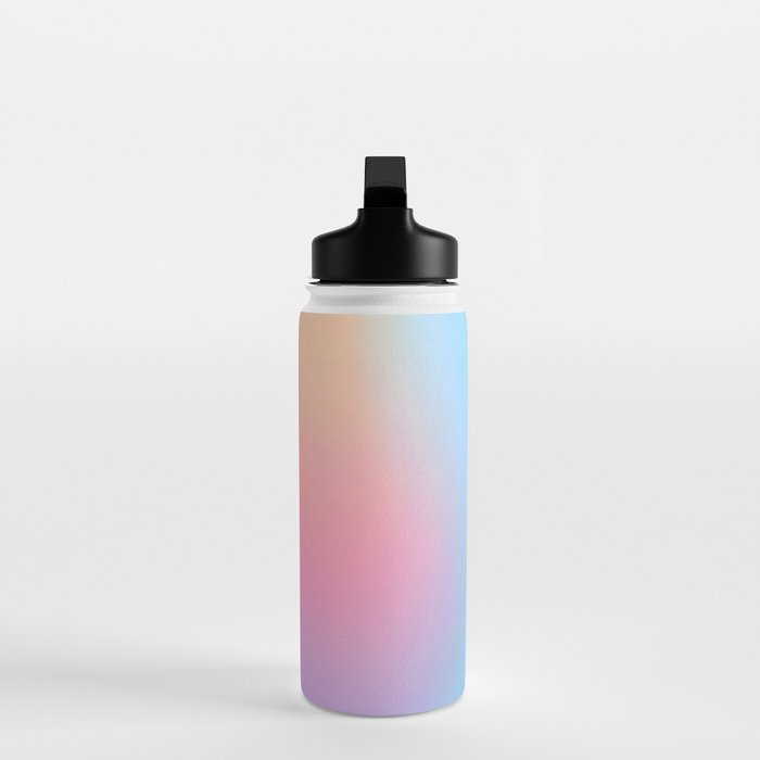 Iridescent Series 01, Pastel Gradient Holograph Energy, Aura Spiritual Vibrant Minimal, Abstract Aesthetic Bohemian Water Bottle Gallery Image 3