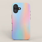 Iridescent Series 01, Pastel Gradient Holograph Energy, Aura Spiritual Vibrant Minimal, Abstract Aesthetic Bohemian iPhone Case Gallery Image 1