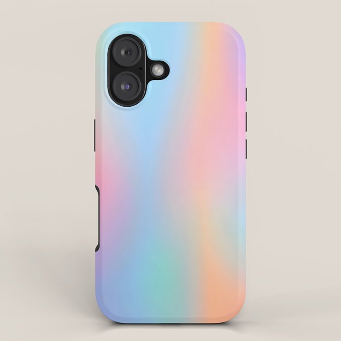 Iridescent Series 01, Pastel Gradient Holograph Energy, Aura Spiritual Vibrant Minimal, Abstract Aesthetic Bohemian iPhone Case Gallery Image 1